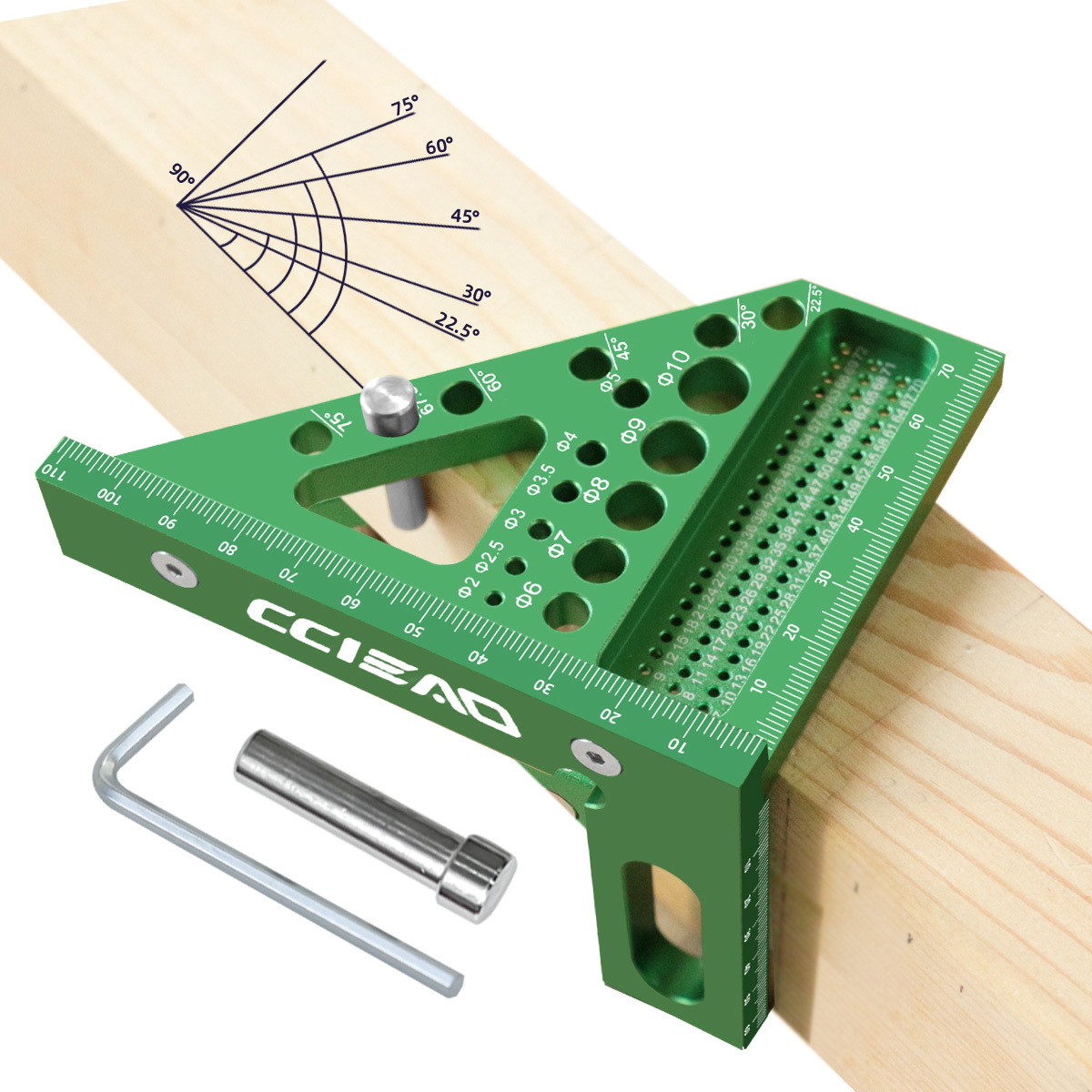 Woodworking Carpenter - مسطرة قياس متعددة الزوايا ثلاثية الأبعاد