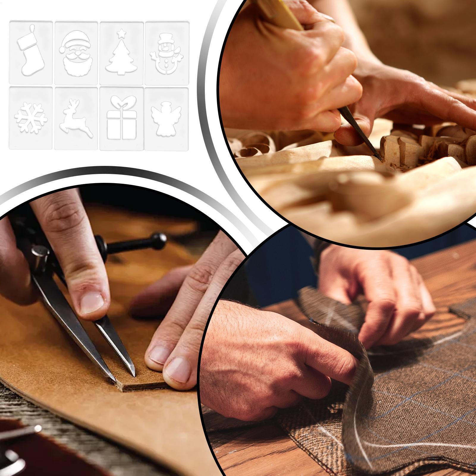 Woodworking Women - استنسل عيد الميلاد استنسل النجارة المحمول