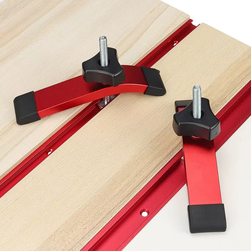 Woodworking Groove - مشبك تثبيت سريع المفعول من الألومنيوم،