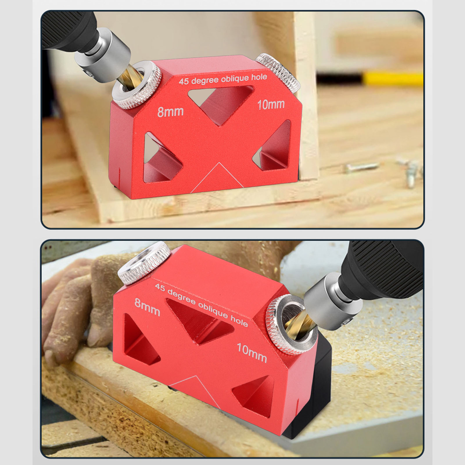 45 °   محدد زاوية الحفر من الأ - مراجعة Woodworking Hacks وسعره