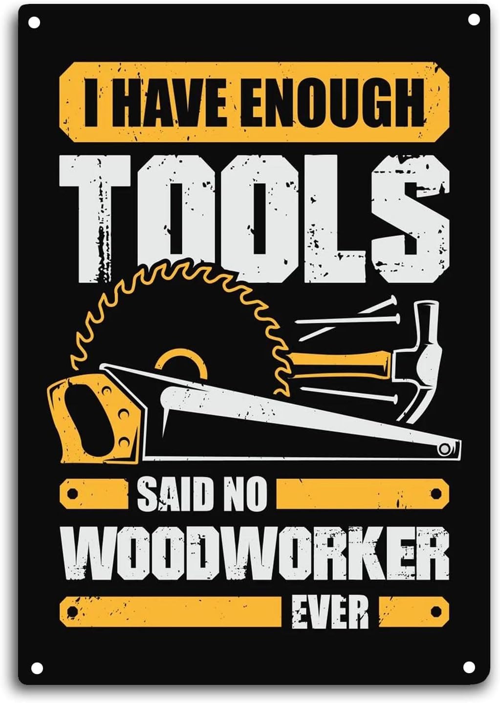 لافتة معدنية بتصميم عامل الخشب - مراجعة Woodworking Quotes Funny وسعره