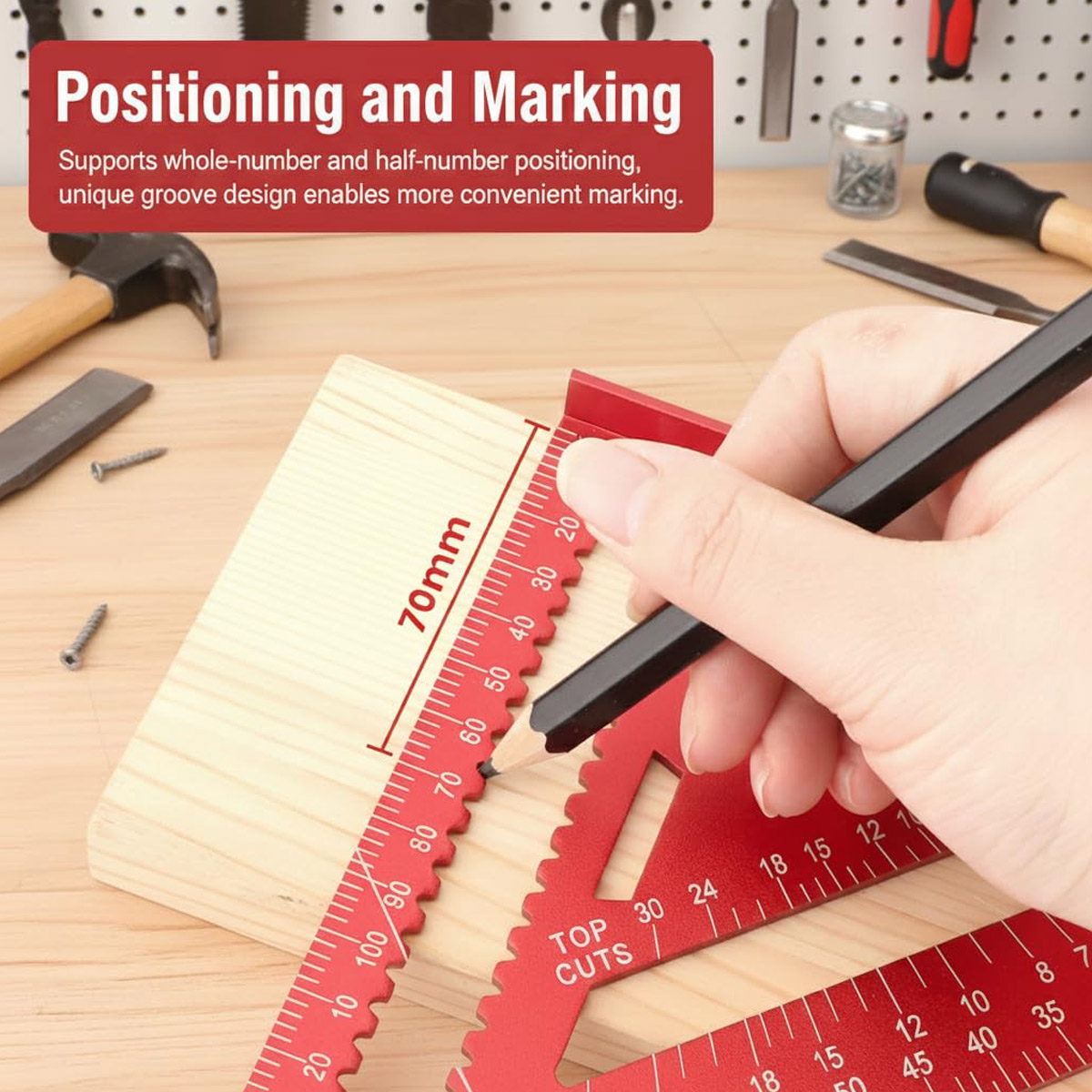مسطرة مثلثة عالية الدقة من سبا - مراجعة Woodworking Groove وسعره