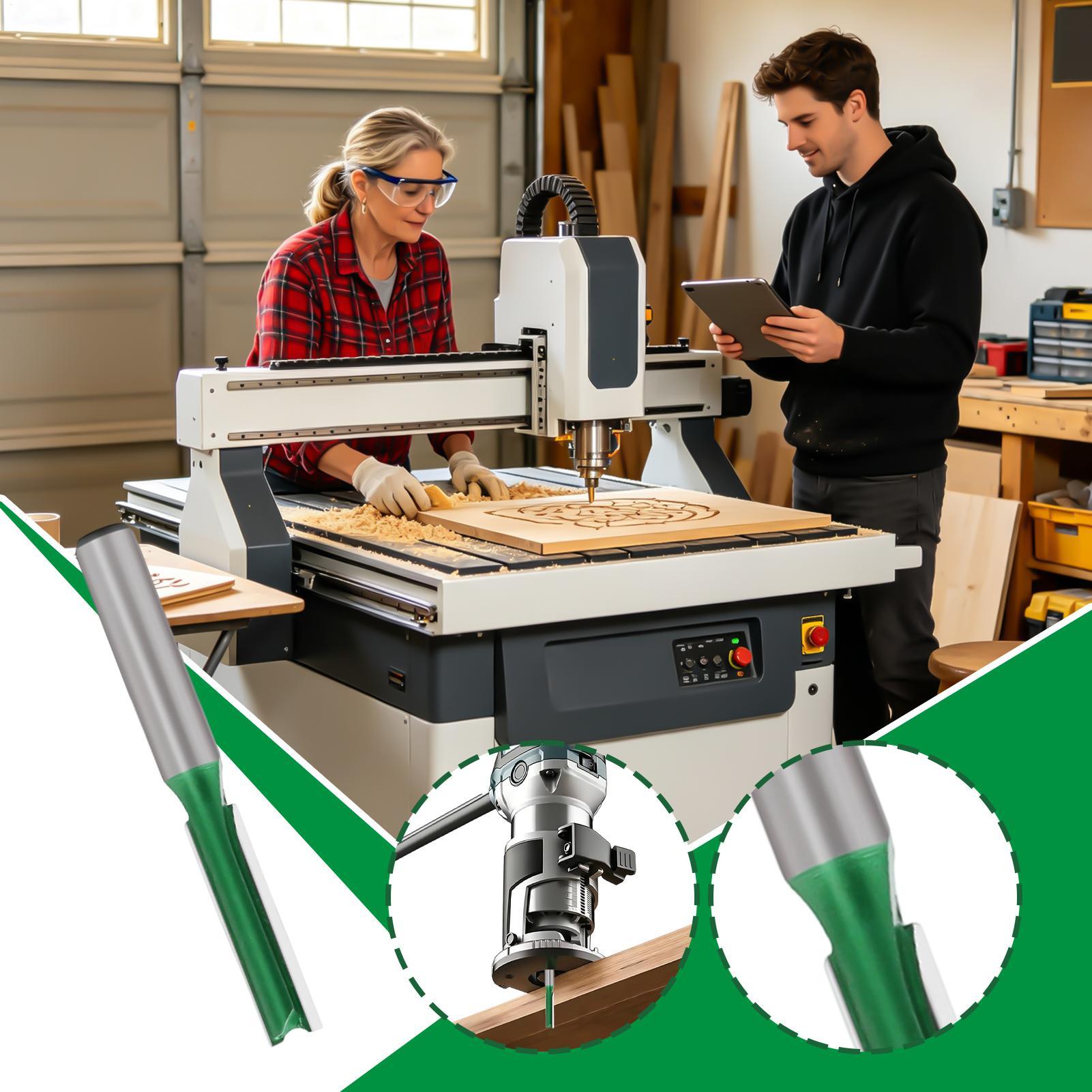 ريشة راوتر مستقيمة بقطر ساق 8  - مراجعة Woodworking Groove وسعره