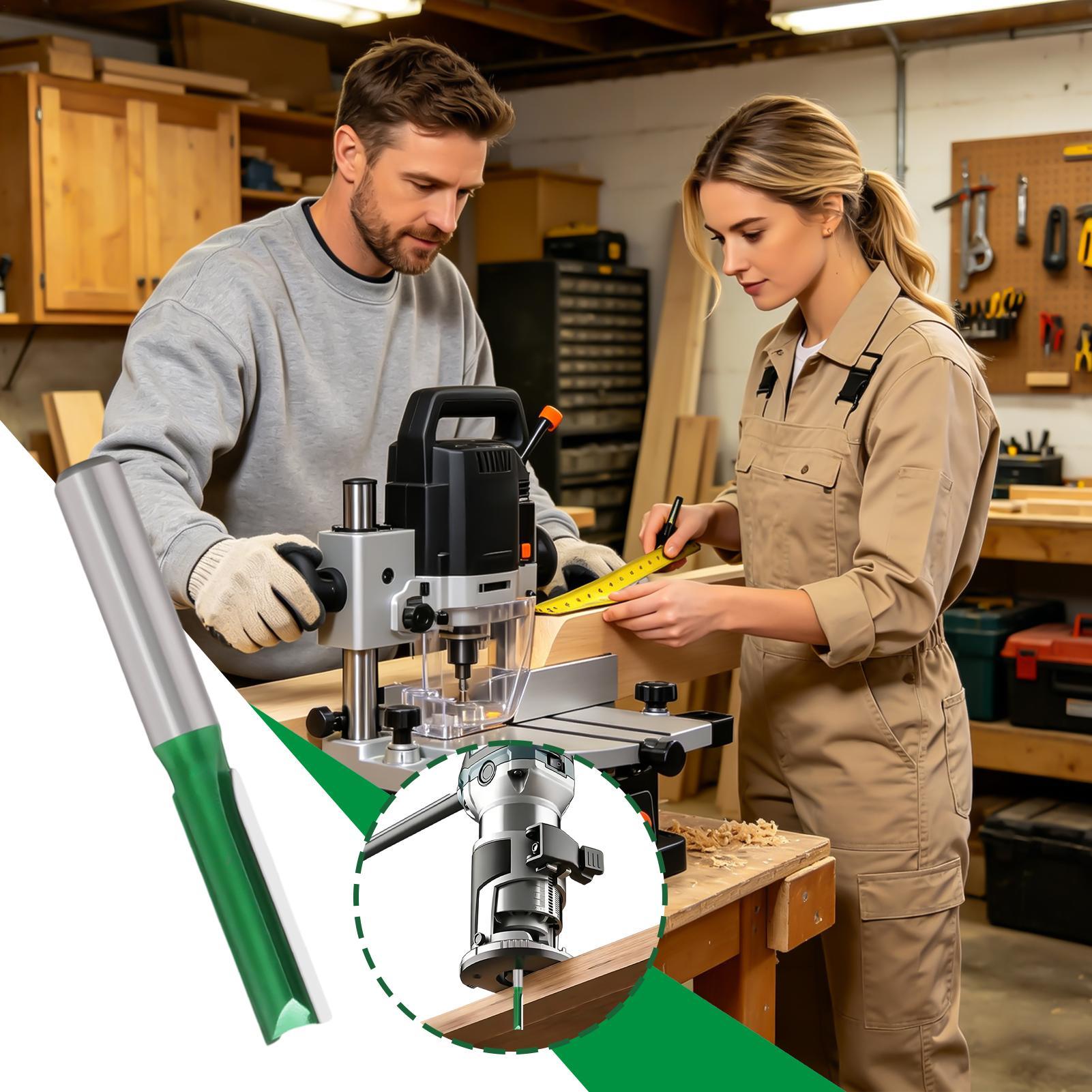 ريشة راوتر مستقيمة بقطر ساق 8  - مراجعة Woodworking Groove وسعره