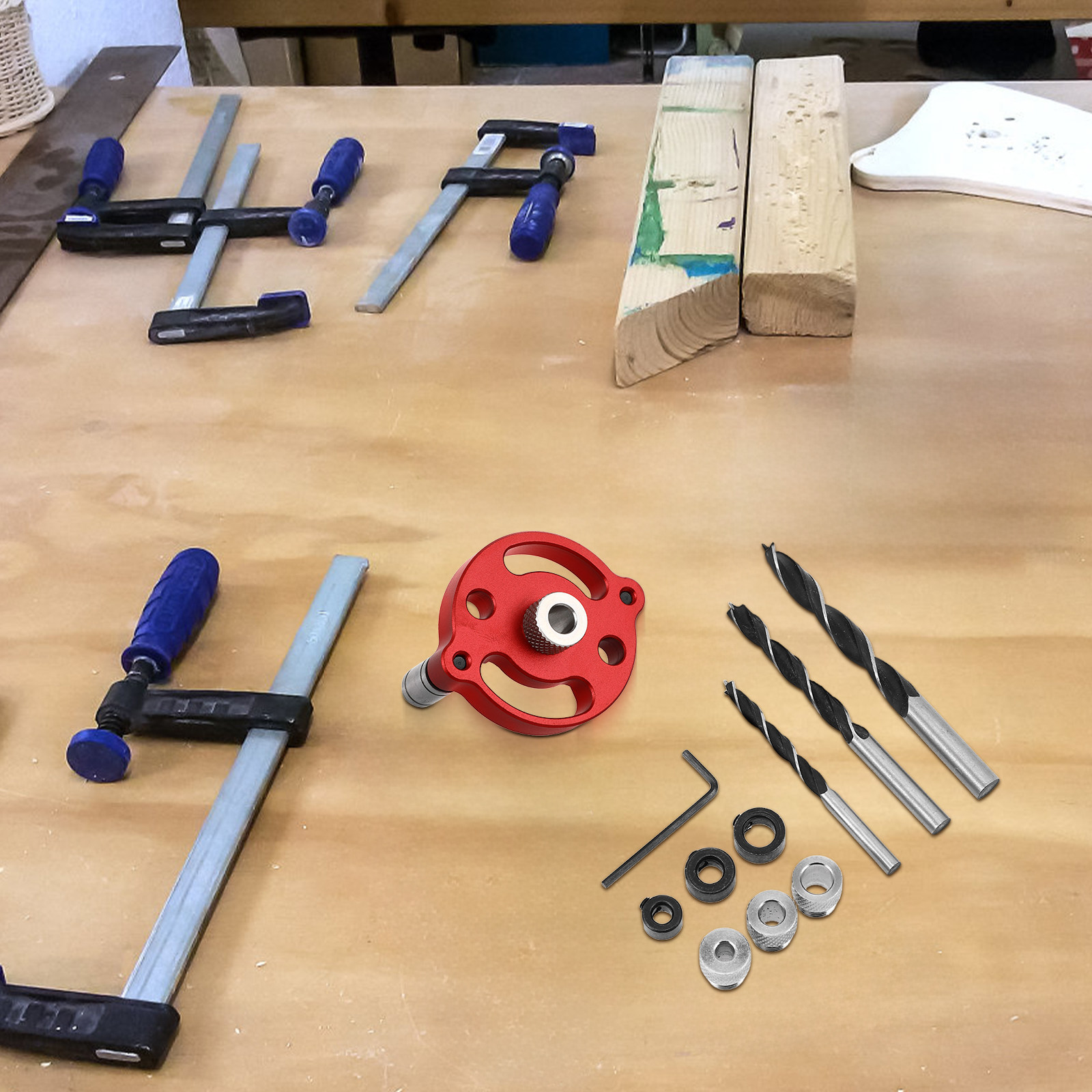 مجموعة أدوات تحديد مواقع الثقو - مراجعة Woodworking Kits وسعره