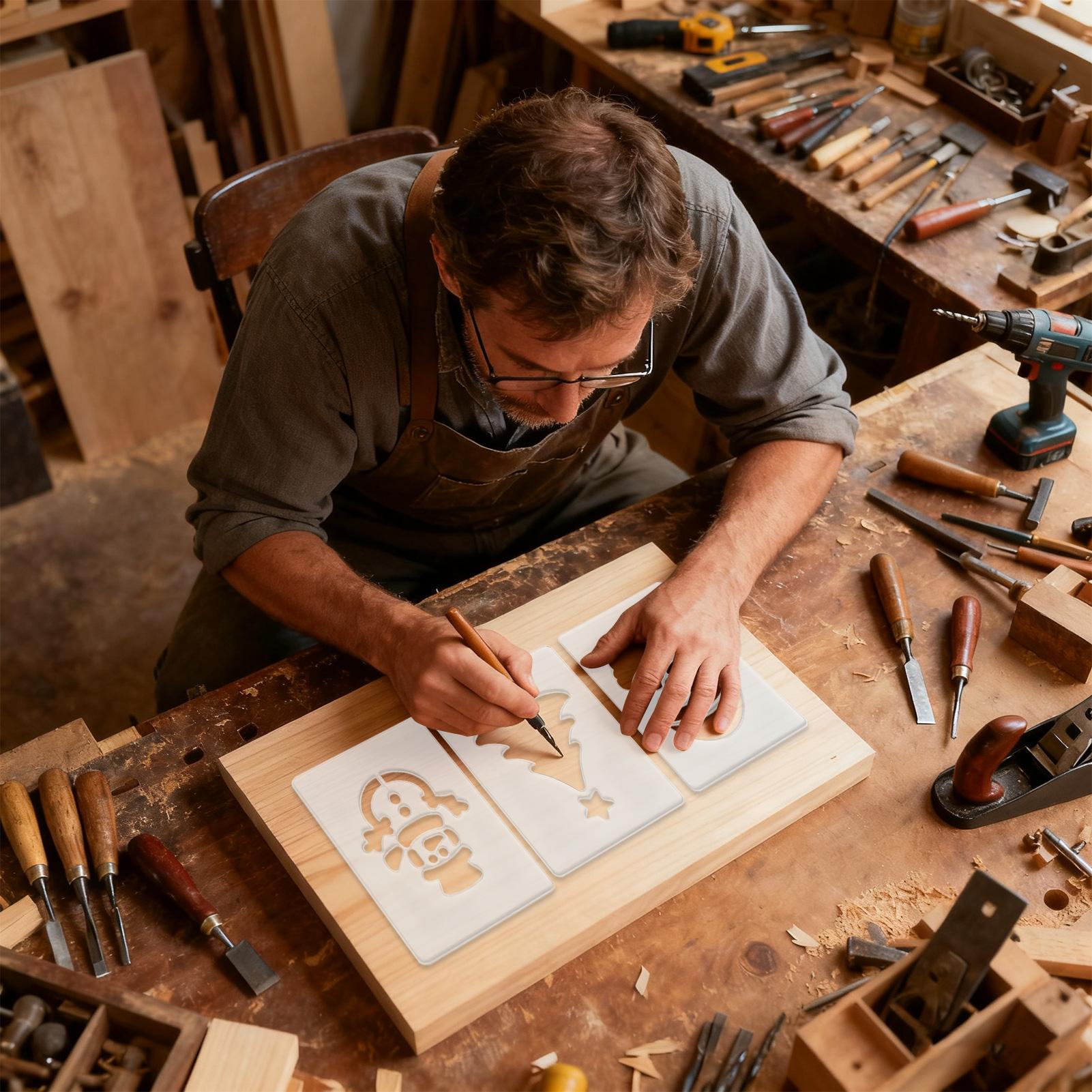 استنسل عيد الميلاد استنسل النج - مراجعة Woodworking Women وسعره